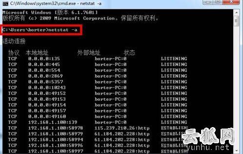 如何查看電腦開放了哪些端口號？Win7電腦查看系統的開放端口的方法