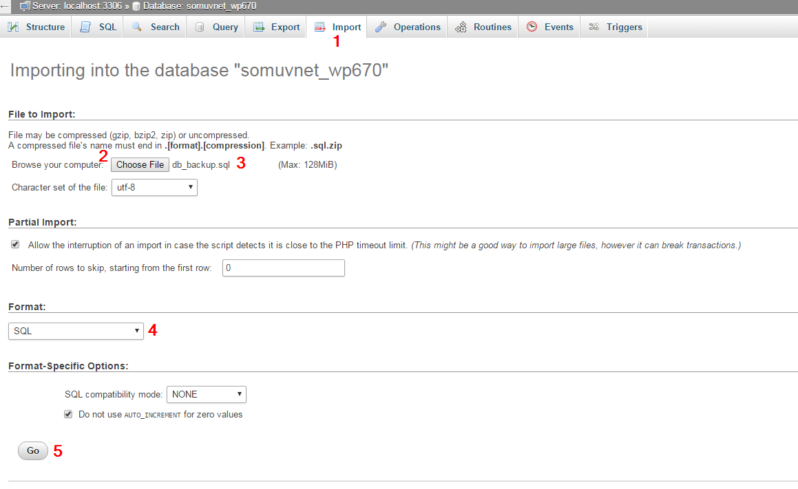 使用phpMyAdmin從備份中恢復MySQL數據庫教程