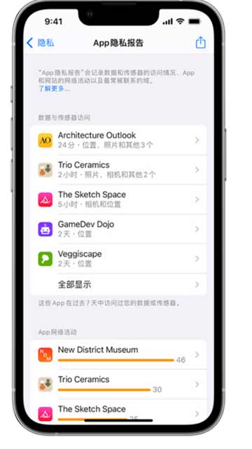 ios15支持APP隱私報告嗎-可以從哪里查看APP行為