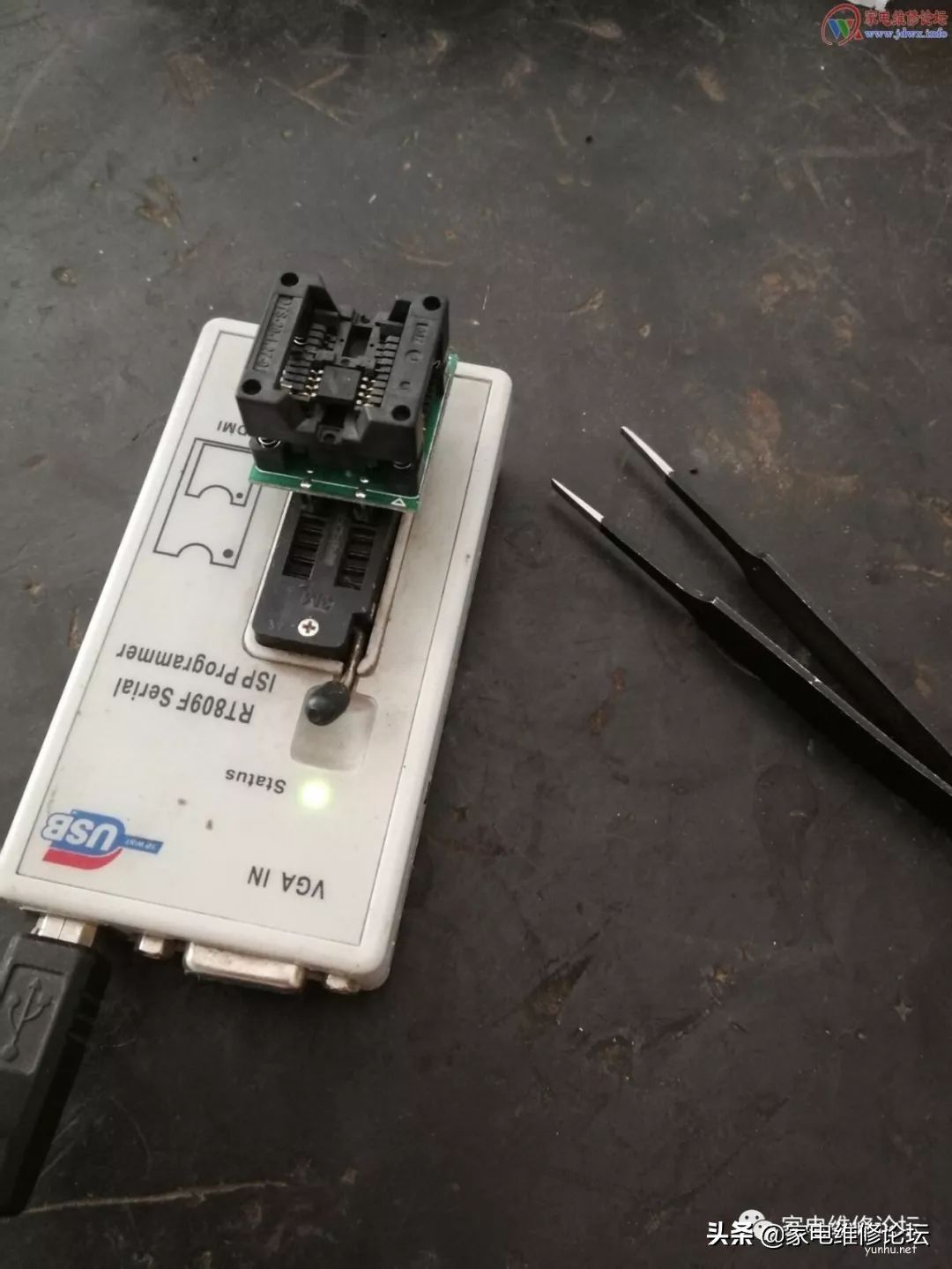 康佳液晶電視LED32F1100CF不開機故障修復
