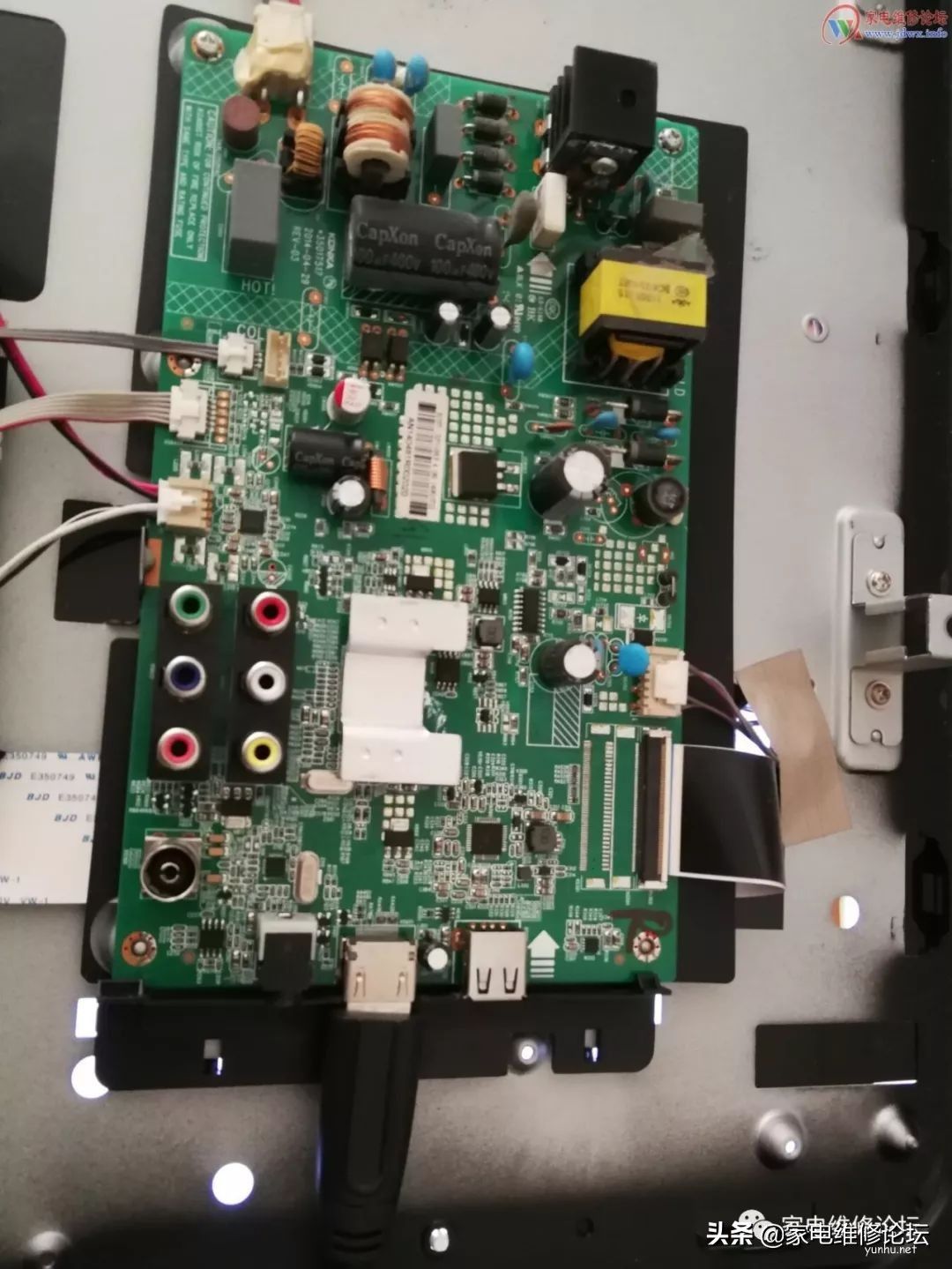 康佳液晶電視LED32F1100CF不開機故障修復