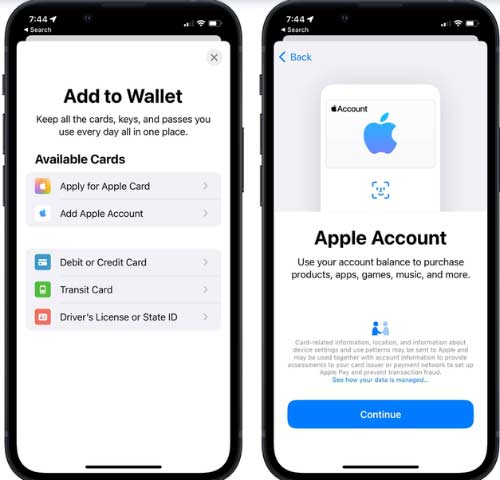 iOS 15.5錢包App如何添加 Apple 賬戶？