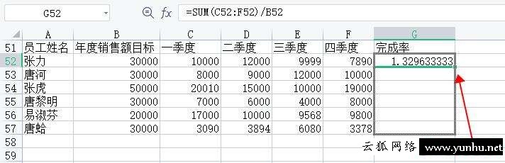 excel求百分比函數公式（excel完成率百分比怎么計算）(2)