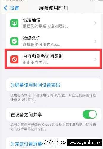 iPhone訪問限制在哪(1)