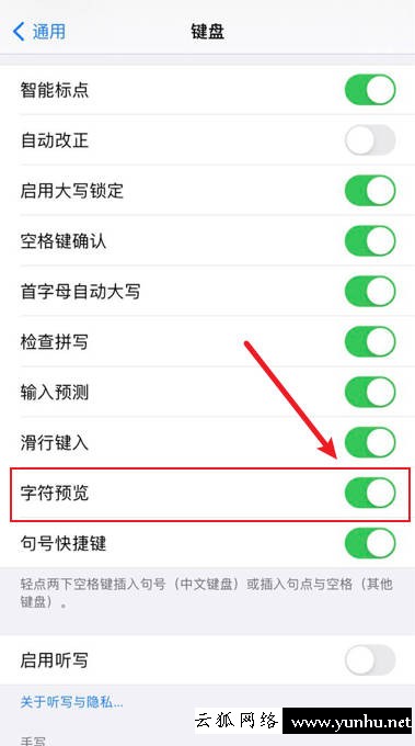 iPhone鍵盤如何開啟字符預覽功能(2)